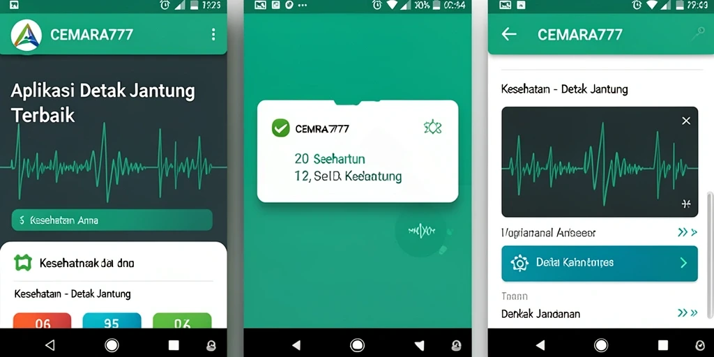 Tampilan antarmuka CEMARA777 yang menampilkan analisis detak jantung.
