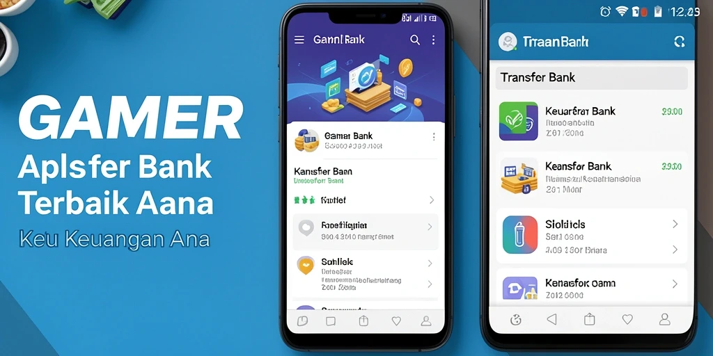 Tampilan antarmuka pengguna GAMERP untuk fitur Transfer Bank.