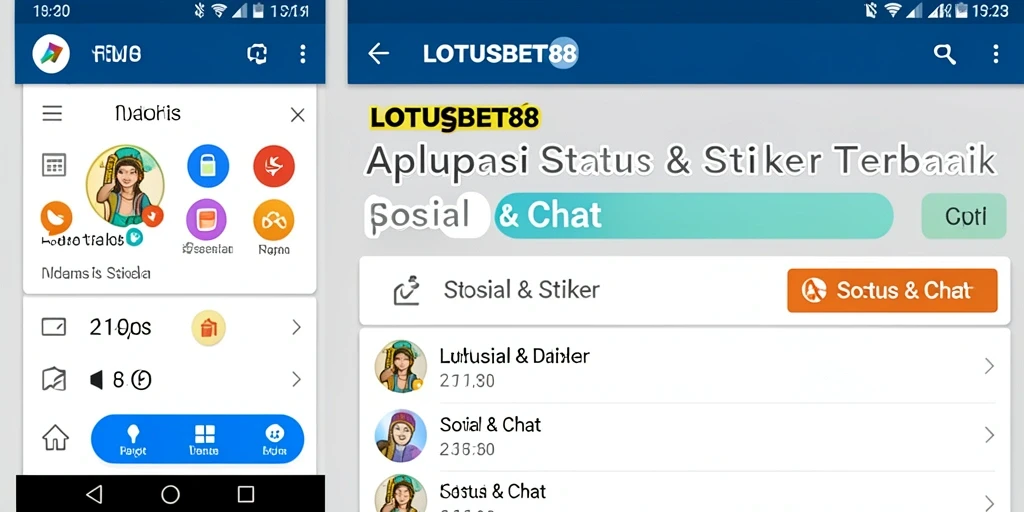 Antarmuka LOTUSBET88 menampilkan berbagai stiker menarik untuk komunikasi.