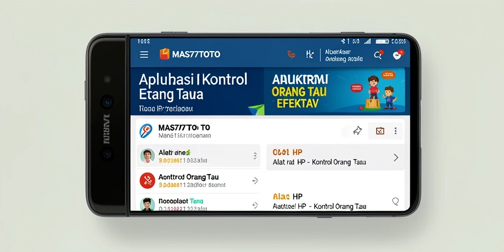 Antarmuka MAS77TOTO untuk kontrol orang tua yang ramah pengguna.